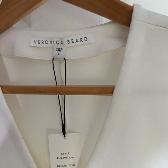 Women Ivory Slit Front V-Neck Dress - Picture 5 of 13